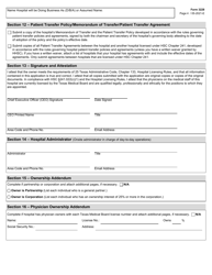 Form 3228 Application for a License to Operate a General or Special Hospital - Texas, Page 4