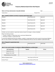 Document preview: Form 3712 Temporary Medicaid Spend-Down Bed Request - Texas