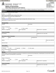 Form RCMP GRC3919 Notice of Occurrence Work Place Harassment and Violence - Canada, Page 2