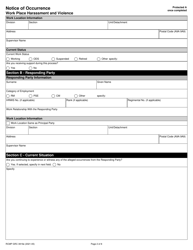 Form RCMP GRC3919 Notice of Occurrence Work Place Harassment and Violence - Canada, Page 3