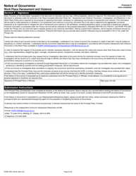 Form RCMP GRC3919 Notice of Occurrence Work Place Harassment and Violence - Canada, Page 9
