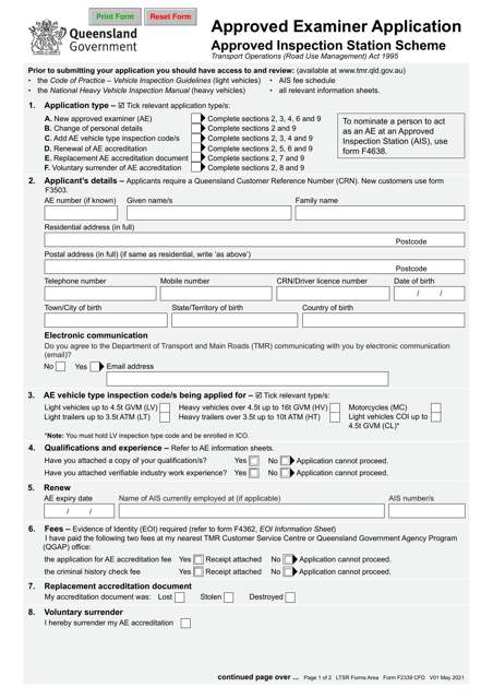 Form F2339  Printable Pdf