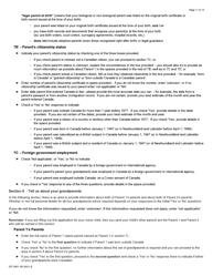 Form CIT0001 Application for Citizenship Certificate for Adults and Minors (Proof of Citizenship) - Canada, Page 11
