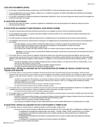 Forme IMM5556 Liste De Controle DES Documents - Travailleurs (Demandeurs Au Canada) - Canada (French), Page 2