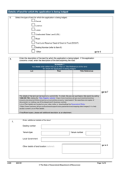 Form LA00 Part A &quot;Contact and Land Details&quot; - Queensland, Australia, Page 5