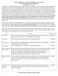 Instructions for QME Form 105 Request for Qualified Medical Evaluator Panel (Unrepresented Employee) - California