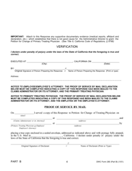 DWC Form 280 Petition for Change of Primary Treating Physician - California, Page 4