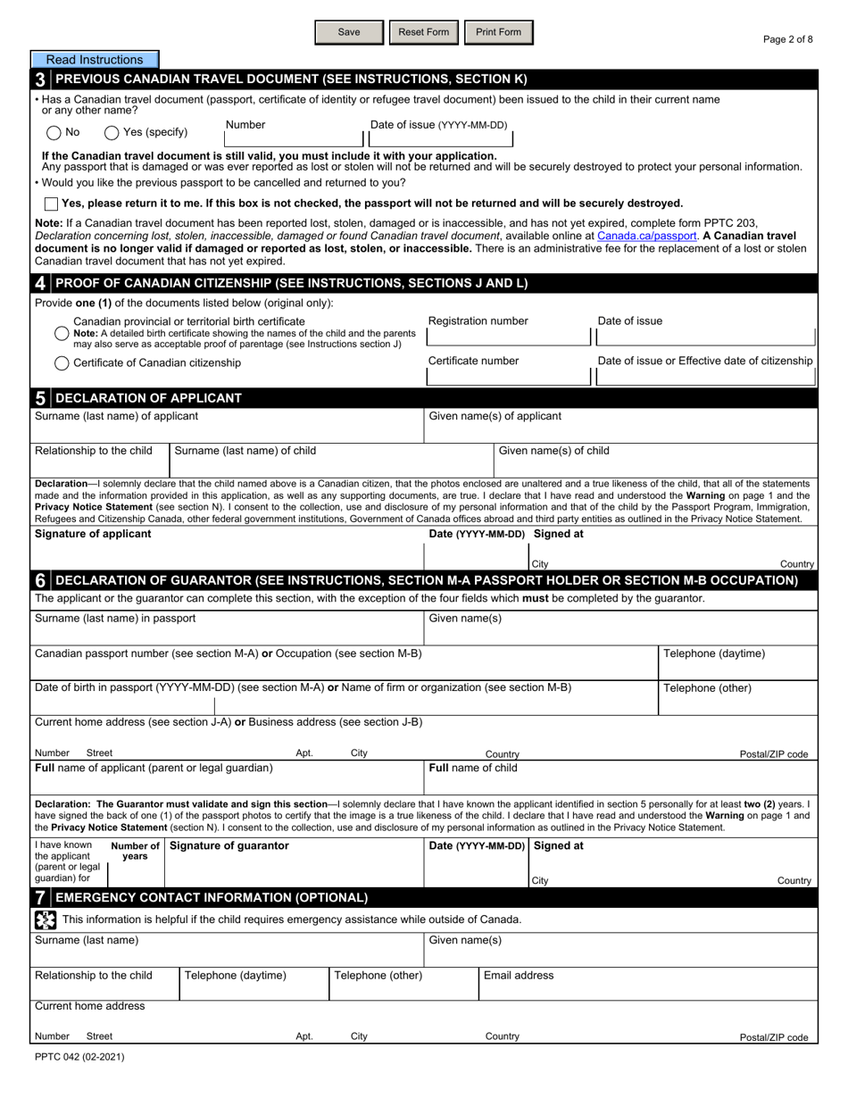 Form PPTC042 Download Fillable PDF Or Fill Online Child Abroad General   Page 2 Thumb 950 