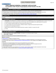Form PPTC042 Child Abroad General Passport Application for Canadians Under 16 Years of Age Applying Outside of Canada and the Usa - Canada, Page 3