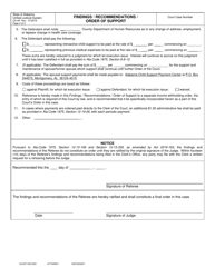 Form CS-4R Findings/Recommendations/Order of Support - Alabama, Page 2
