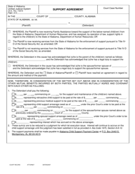 Form CS-8 Support Agreement - Alabama