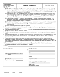 Form CS-8 Support Agreement - Alabama, Page 2