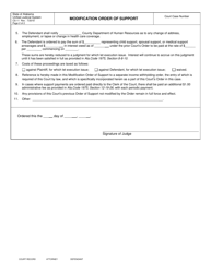 Form CS-11 Modification Order of Support - Alabama, Page 2