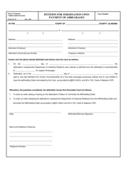 Document preview: Form CS-37 Petition for Termination Upon Payment of Arrearages - Alabama