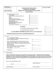 Form C-10-JUVENILE Affidavit of Substantial Hardship and Order (Request for Court-Appointed Attorney and/or Waiver of Fees) - Alabama, Page 2