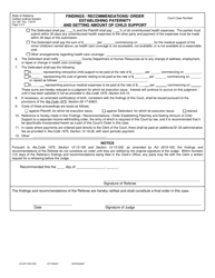 Form CS-16R Findings/Recommendations/Order Establishing Paternity and Setting Amount of Child Support - Alabama, Page 2