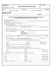 Document preview: Form C-52(F) Release Questionnaire - Alabama