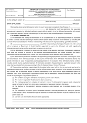Document preview: Form CR-39 Order for Examination to Determine Defendant's Competency and Appointing Independent Examining Psychiatrist/Psychologist - Alabama