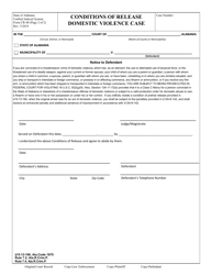 Form CR-48 Conditions of Release Domestic Violence Case (For Offenses Committed on or After May 23, 2019) - Alabama, Page 2
