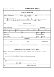 Form CR-58 Warrant of Arrest (Felonies Misdemeanors, or Violations) - Alabama, Page 2