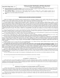 Form CR-51 Explanation of Rights and Plea of Guilty for Non-habitual Offender for Offenses Committed Before June 1, 2006 - Alabama, Page 2