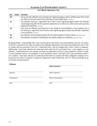 Form SO-1 Adult Sex Offender Responsibilities Acknowledgement - Full Requirements - Alabama, Page 4