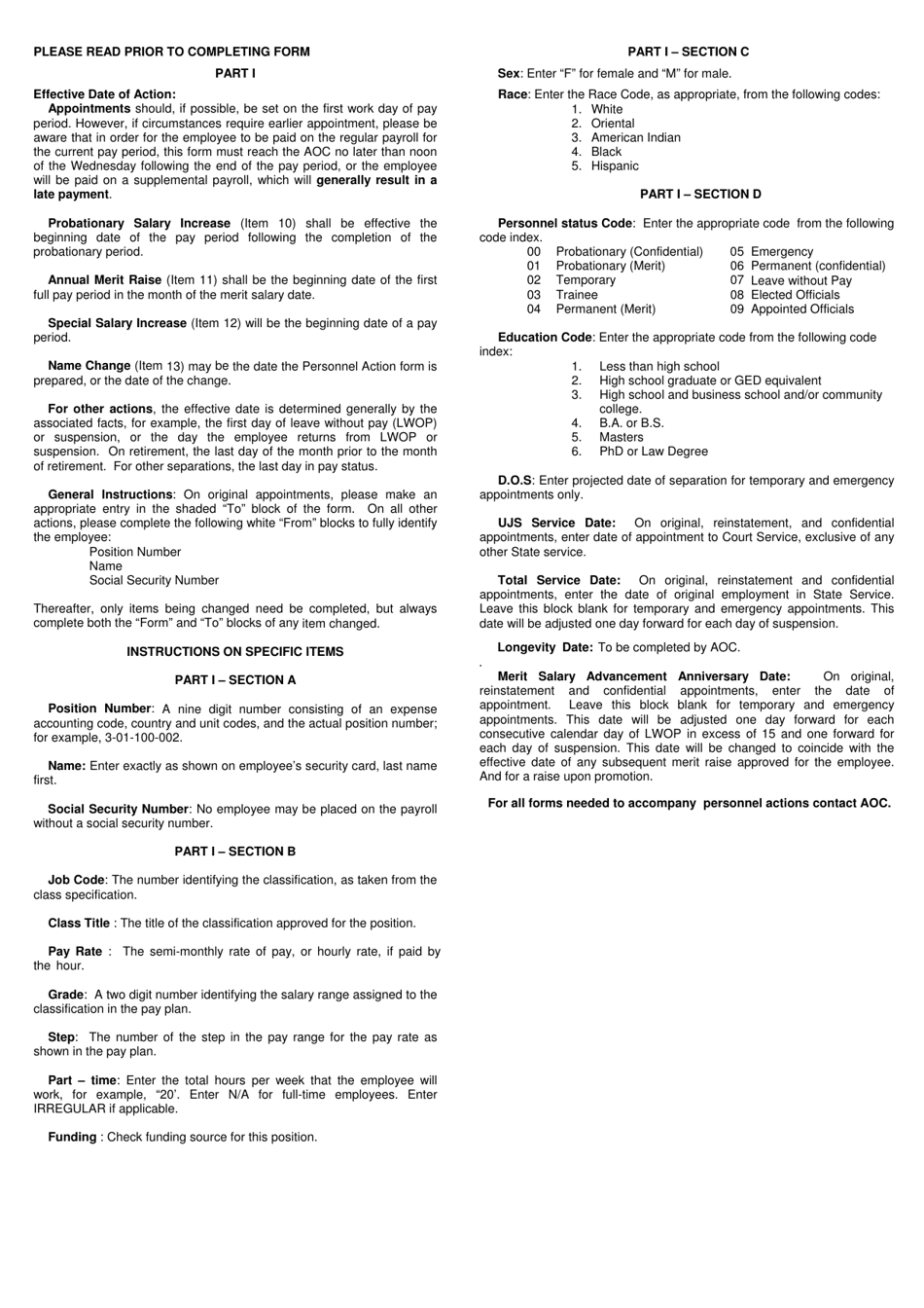 Form PERS-26A Personnel Action - Alabama, Page 2