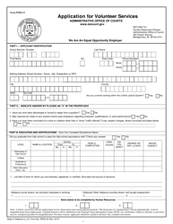 Form PERS-23 Application for Volunteer Services - Alabama