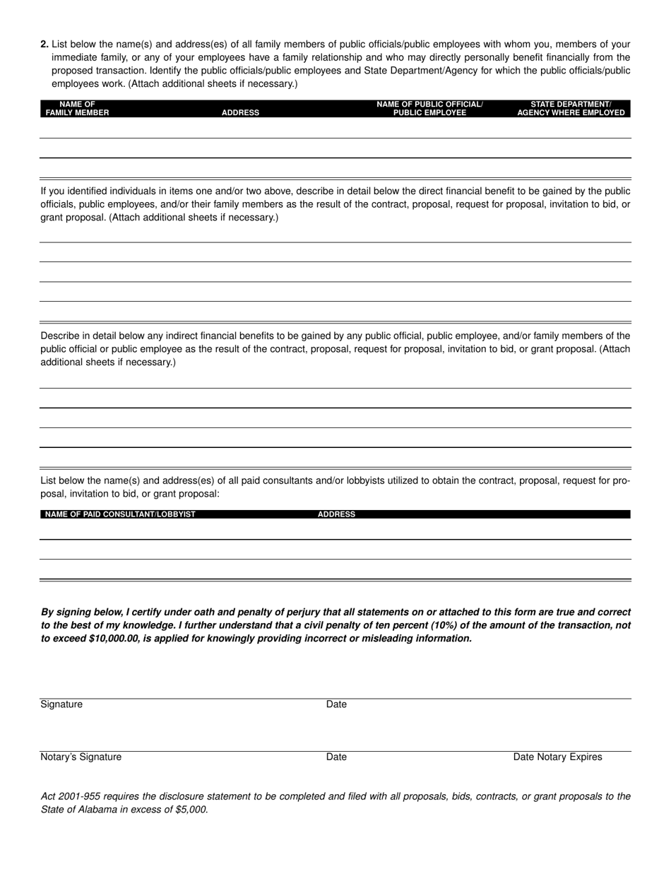State of Alabama Disclosure Statement - Alabama, Page 3