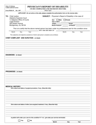 Document preview: Form PERS-59 Physician's Report of Disability - Alabama