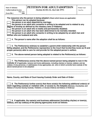 Form PR-1 Petition for Adult Adoption - Alabama, Page 2