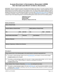 ADEM Form 570 &quot;On-Time Compliance Report for Dental Discharges&quot; - Alabama