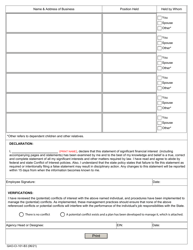 Form GAO-CI-101-B3 (B3) Annual Declaration and Disclosure - Arizona, Page 2
