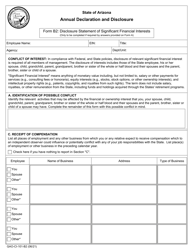 Document preview: Form GAO-CI-101-B2 (B2) Annual Declaration and Disclosure - Arizona