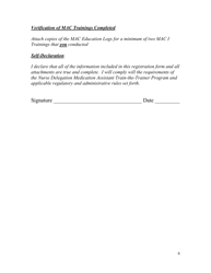 Medication Assistant Train-The Trainer Course Registration Form - Alabama, Page 6