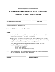Non-dmh Employee Confidentiality Agreement - Alabama, Page 2