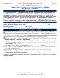 Document preview: Formulario DDD-1530A-S Acuerdo De Administracion Integral De Riesgos Servicios Y/O Colocacion - Arizona (Spanish)
