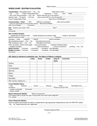 Form 384 Wheelchair/Seating Evaluation - Alabama, Page 2