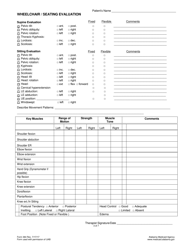 Form 384 Wheelchair/Seating Evaluation - Alabama, Page 3