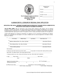 Alabama Dental Licensure by Regional Exam Application - Alabama, Page 4