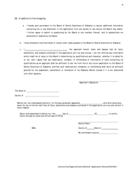 Alabama Dental Licensure by Regional Exam Application - Alabama, Page 9