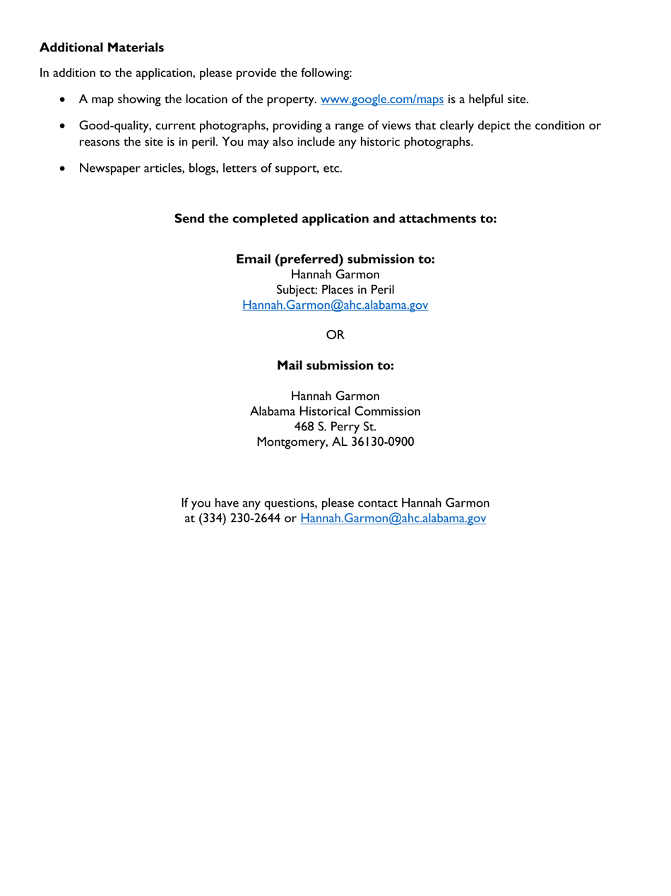 Nomination Form - Alabama, Page 5