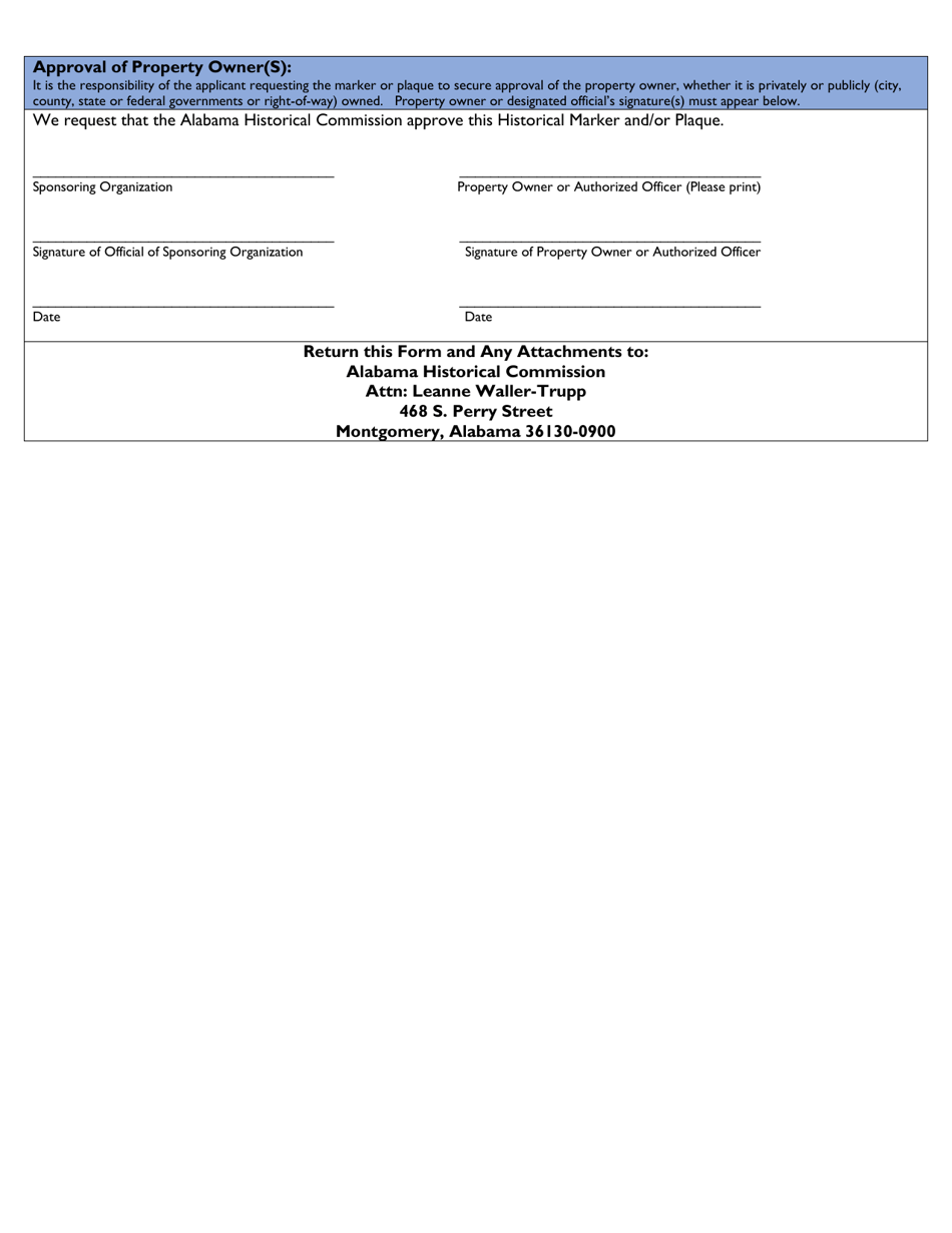 Historical Marker Application - Alabama, Page 3