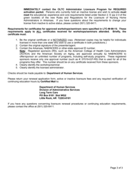 Form DMS-746 Nursing Home Administrator License Renewal - Arkansas, Page 3