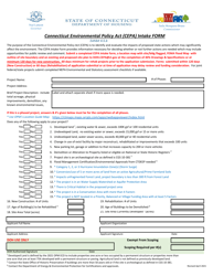 Exhibit 4.5.B &quot;Connecticut Environmental Policy Act (Cepa) Intake Form&quot; - Connecticut