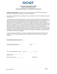 Pre-qualification Application - Right of Way Services for Georgia Departmentof Transportation Projects - Georgia (United States), Page 3