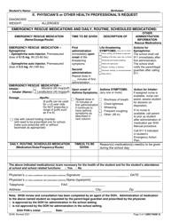 Form SH36 Request to Store and Administer Emergency Rescue Medications and Daily, Routine, Scheduled Medications, as Applicable - Hawaii, Page 2