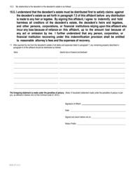 Form 3606 Small Estate Affidavit - Illinois, Page 4