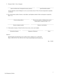 Petition for Removal of Membership Fees Delinquency - Florida, Page 3