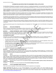 Form BOE-305-AH Assessment Appeal Application - Sample - California, Page 3